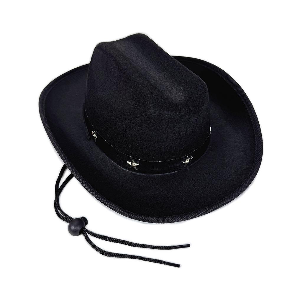 Carnival Party Hat Lightweight Western Hat Pentagram Studded Hat Vibrant For Imaginative Play Costume Party School Play