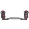 Fishing Reel Handle Carbon Fiber Double Handle Baitcasting Reel Rocker Arm 95mm Replacement for D S A Red