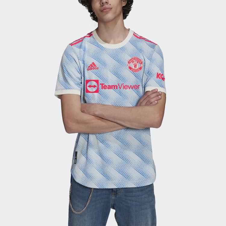 Adidas Manchester United Away Kit, Player Edition, 2021-22 Season Men Tops Blue GM4622