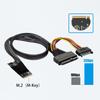 M.2 M-Key To U.2 SFF-8639 Adapter Cable with SATA 15-Pin Female Connector for 2.5 Inch NVMe SSD Hard Disk M2 To U.2 Cable
