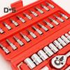 46Pcs Car Wrench Kit Strong Torque Wrenches Auto Repair Tools for Cars Bicycles Motorcycles Drive Sockets Hexagonal Kits for PH SL PZ HEX T-Drill