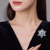 Fashion Retro Alloy Flower With Pearl Brooch Chest Flower Corsage Pearl Accessories Pin
