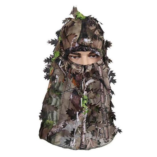 Headgear Camo Lifelike Pongee Fabric Unisex Outdoor Hunting Supply for Forest