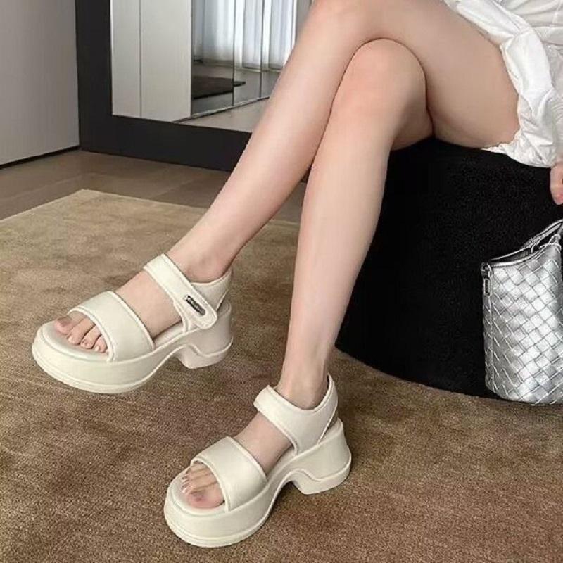 Fashion 2025 Summer Sandals Women's New Height Increasing Thick Bottom Casual Sports Sandals Fashionable and Versatile Outdoor Sandals