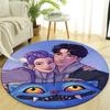 1pc KPop Demon Hunters20 Design Printed Area Round Carpet for Bedroom Living Room Home Decor Rugs Mat Non Slip Mat Rug for Bedside