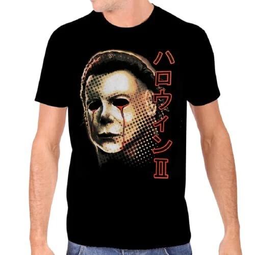 Rock Rebel Halloween 2 Michael Myers Men s T-Shirt Japanese Movie Poster Tee 2XL