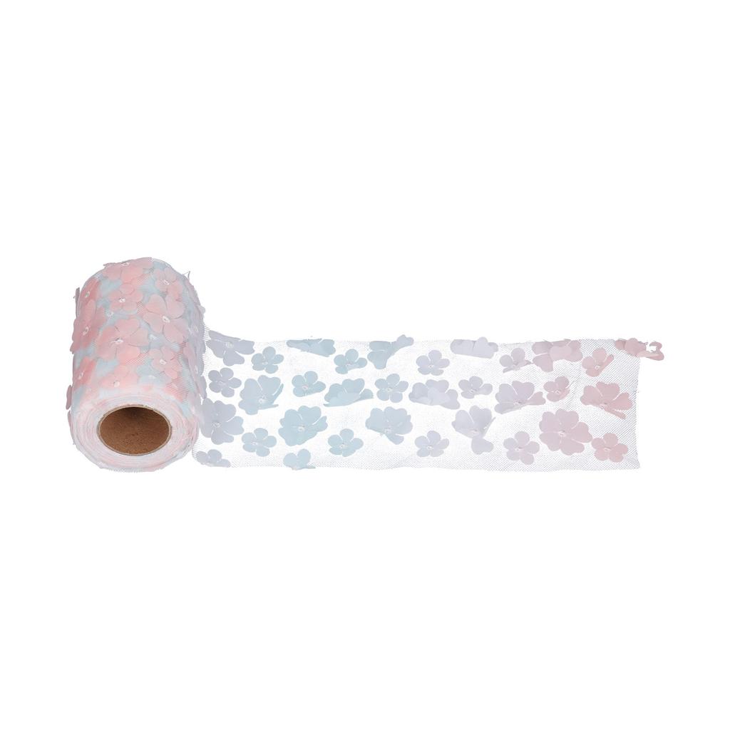 Flowers Tulle Rolls 10cm 10yd Premium Polyester Flexible Wide Application Exquisite Sparkling Tulle Rolls