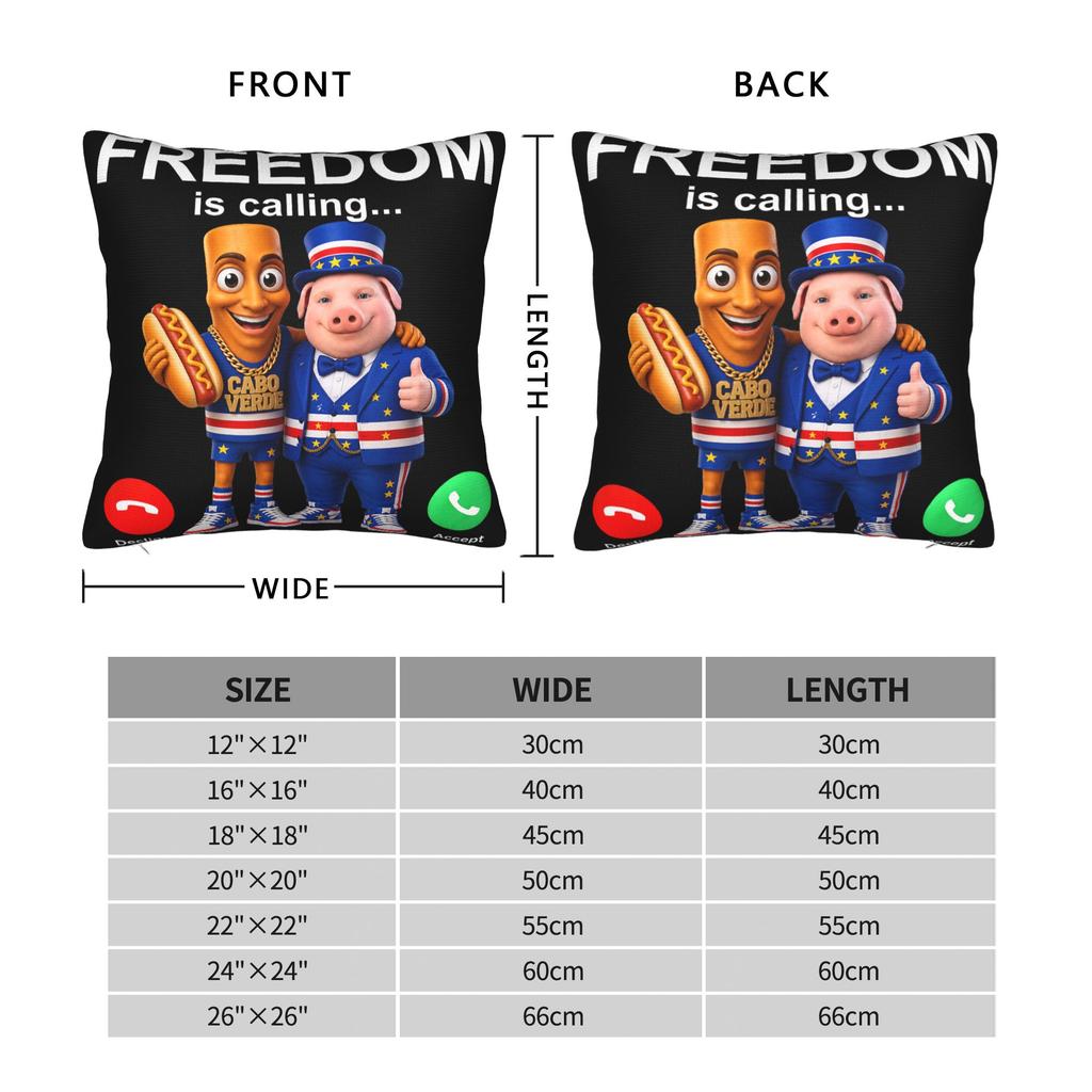 Tung Sahur John Pork Cape Cabo Verde Brainrot Meme Pillowcases Retro Trendy Pillow Case For Living Room Sofa Square Pillow Cover
