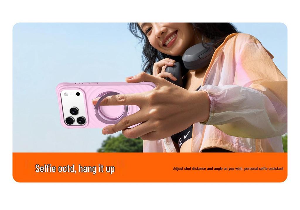 Apple 17 Pro Max Boyang Magnetic Case with Rotating Stand, iPhone 16 Liquid Silicone Cover