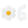 White Daisy Flower Foil Balloons with 32inch 0-9 Number Balloon Kids Birthday Party Decorations Baby Shower Air Globos INS Hot