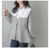 V-neck Ruffle Waist-Cinching Slim Short Jacket for Women - Spring/Autumn 2025 Collection