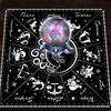 Quadratisches Flanell Tarot Altartuch Brettspielunterlage Astrologische Orakelunterlage Tischdecke Kartenmatte Wahrsagertischtuch