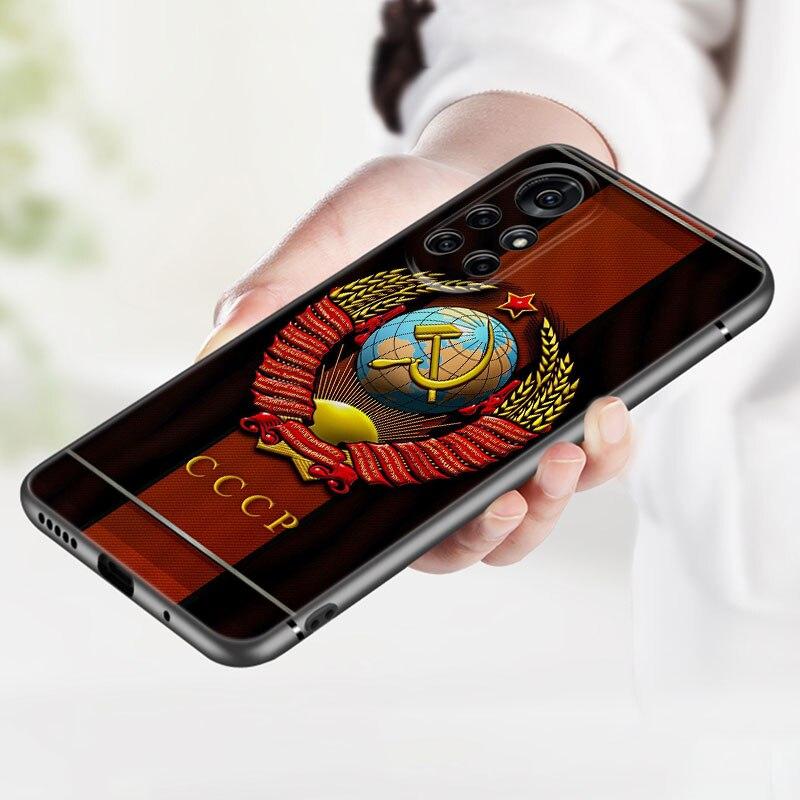 The USSR Flag Symbol Phone Case For Huawei Honor 60 50 SE 30S Mate 30 20 10 Lite 40 Nova 9 8 Pro Y60 8i 7i 7SE 5T Premium Cover