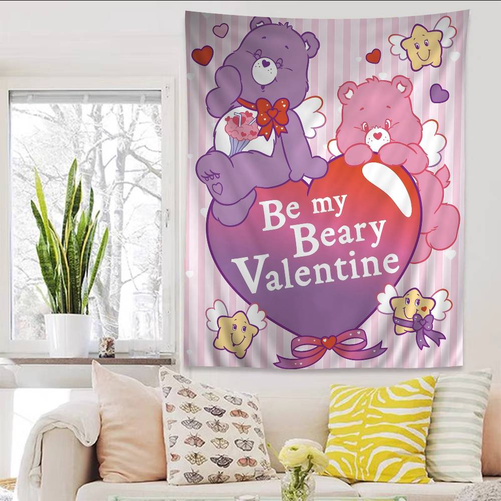 Care Bear American Retro Cartoon Cute Diy Wall Tapestry For Living Room Home Dorm Decor Wall Art Decor