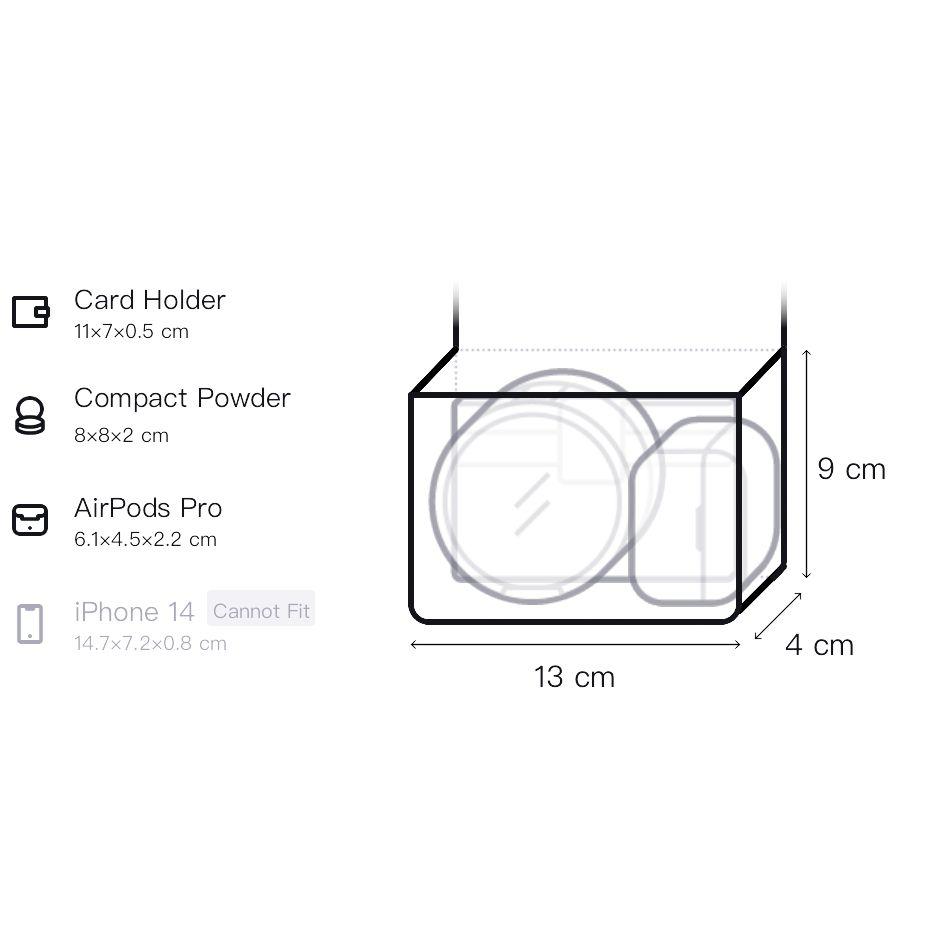 FILA X MIHARA Minimalist Fashion PU Phone Crossbody Bag Small Size Women bags Black F13W313162F-BK