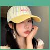 Dopamine Star Stripe Embroidered Baseball Cap For Women With Wide Brim Sunshade