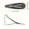Black Simple Style Hairpin Clips, Water Drop Design, Non-Slip BB Clips For Styling Bangs And Hair Trims