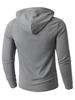 Men's Casual Long Sleeve Hooded Pullover with Drawstring and Buttons for Autumn/Winter
