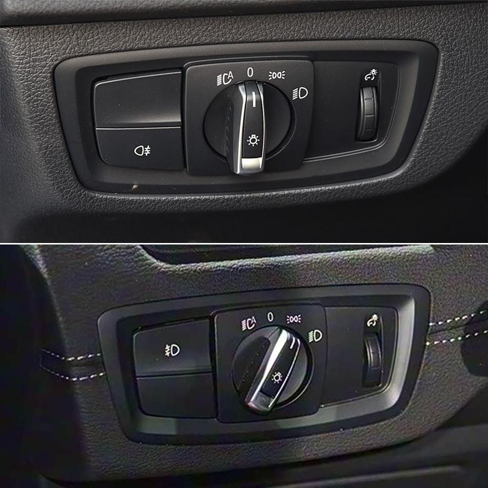 Car Front HeadLamp Rotary Foglight Button Headlight Switch Cover Panel For BMW 1 2 Series F20 F21 F22 F23 X1 F48 F49 X2 F39