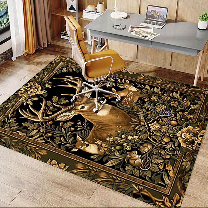 1PC Deer Family Extra Large Non-Slip Floor carpet, Office, family, bedroom, Studio - Large Area Rug,Longlasting Material-K0383