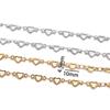 Stainless Steel Small Peach Heart Chain 18K Color-preserving Love Flat Chain Handmade Chain DIY Extension Chain Bracelet Material