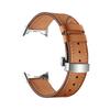 Butterfly buckle Leather Strap For Google Pixel Watch Band Pixel Watch Watchbands Bracelet With adapter (Silver/Black/Rose gold)