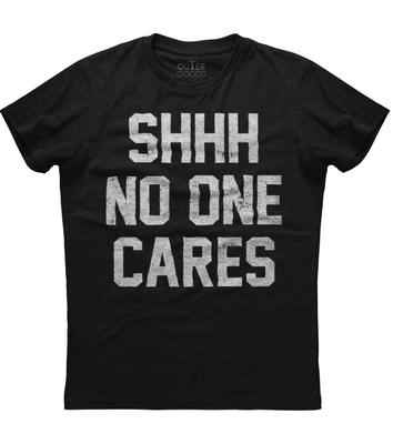 Pssst Es Interessiert Keinen Lustiges Schwarzes Baumwoll-T-Shirt mit Kurzen Ärmeln für Herren