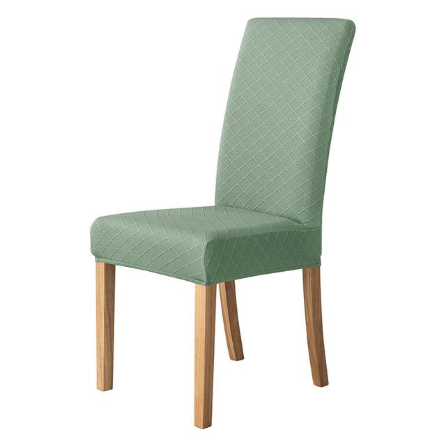 Rhombus Jacquard Stretch Chair Furniture Cover Elastic Solid Hued Chair Covers For Dining Room Kitchen Anti -Dirty Anti -Scratch Chair Seat Case
