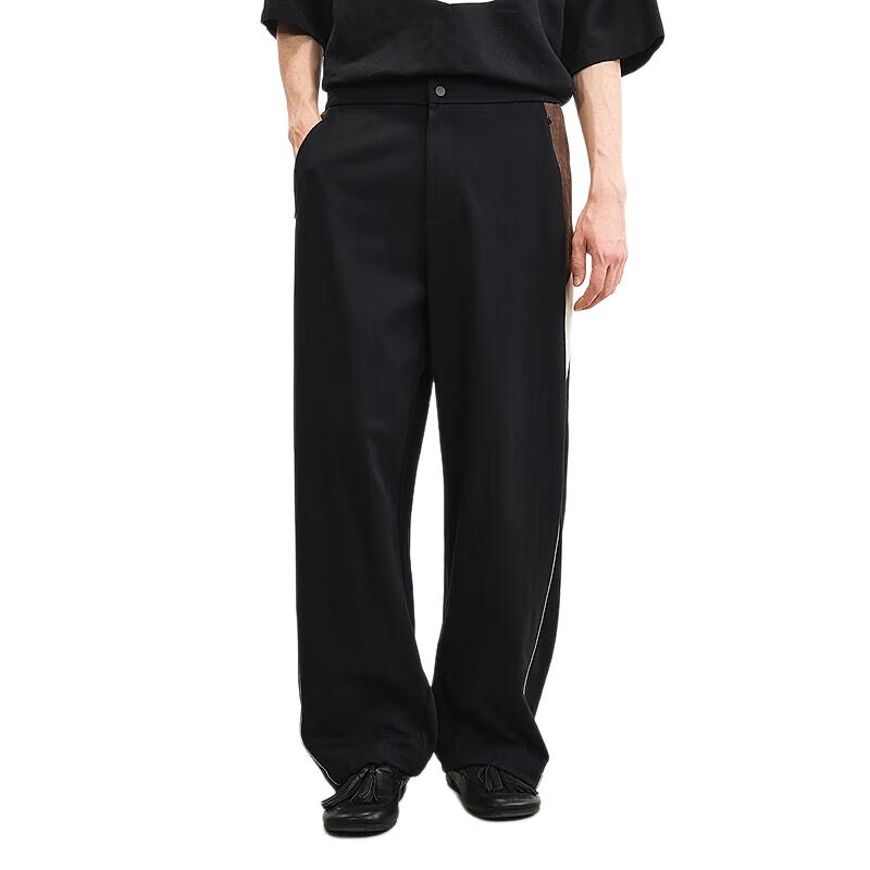 CROQUIS Men's 2025 Summer Wide-Leg Knitted Casual Long Pants