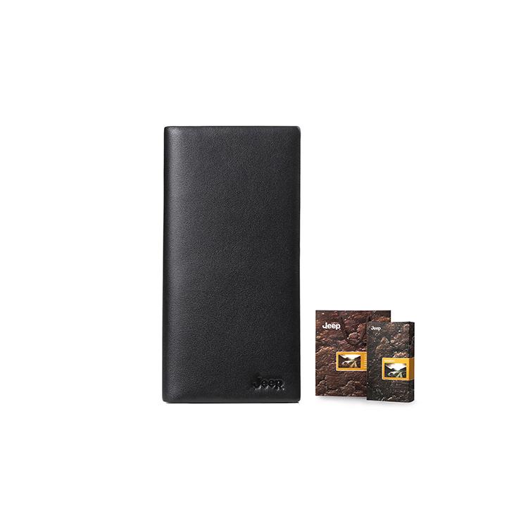 

New Jeep Cow Leather Wallet Clutch Men s Black 920007110 9.4*1.5*19.1CM