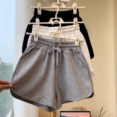 Women's Summer Sports Shorts High Waist Breathable Wide-Leg Hot Pants with Pockets for Casual Active Wear
