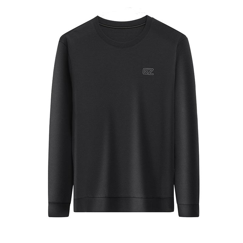 

Мужская модная повседневная однотонная толстовка с длинными рукавами и круглым вырезом, молодежная футболка XXXXL