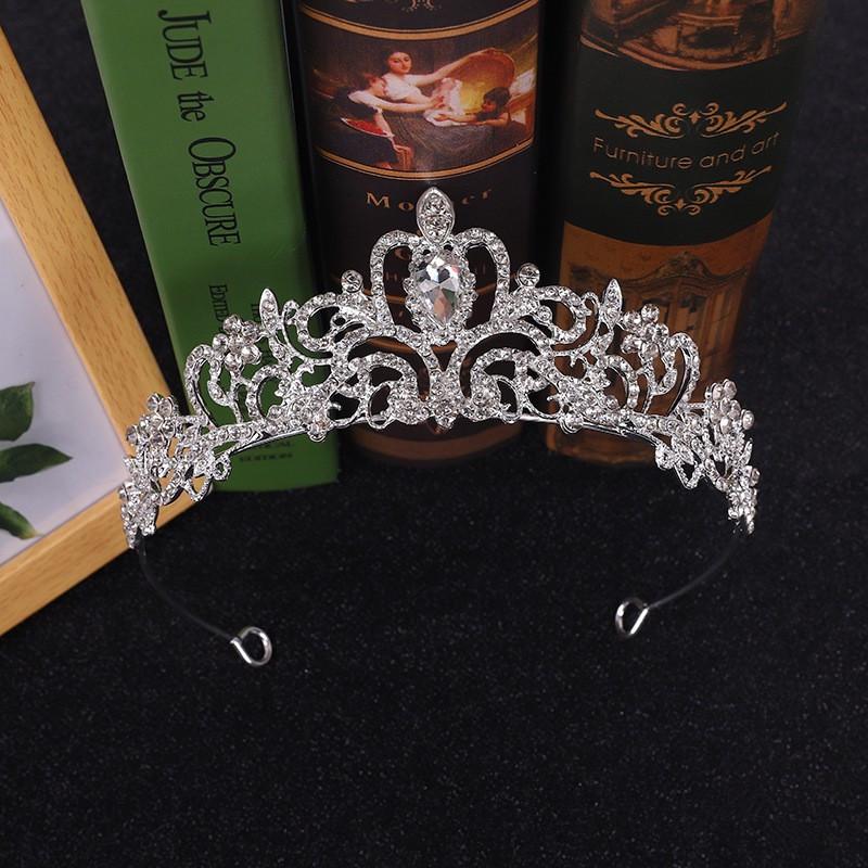 Elegant Rhinestone Alloy Bridal Crown Hairband - High-End Fashion Wedding Hair Accessory
