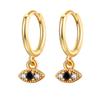 CRMYA Vintage Piercing Ear CZ Zircon Cross Earring Gold Silver Filled Drop Earrings For Women Hoop Earings Jewelry Wholesale