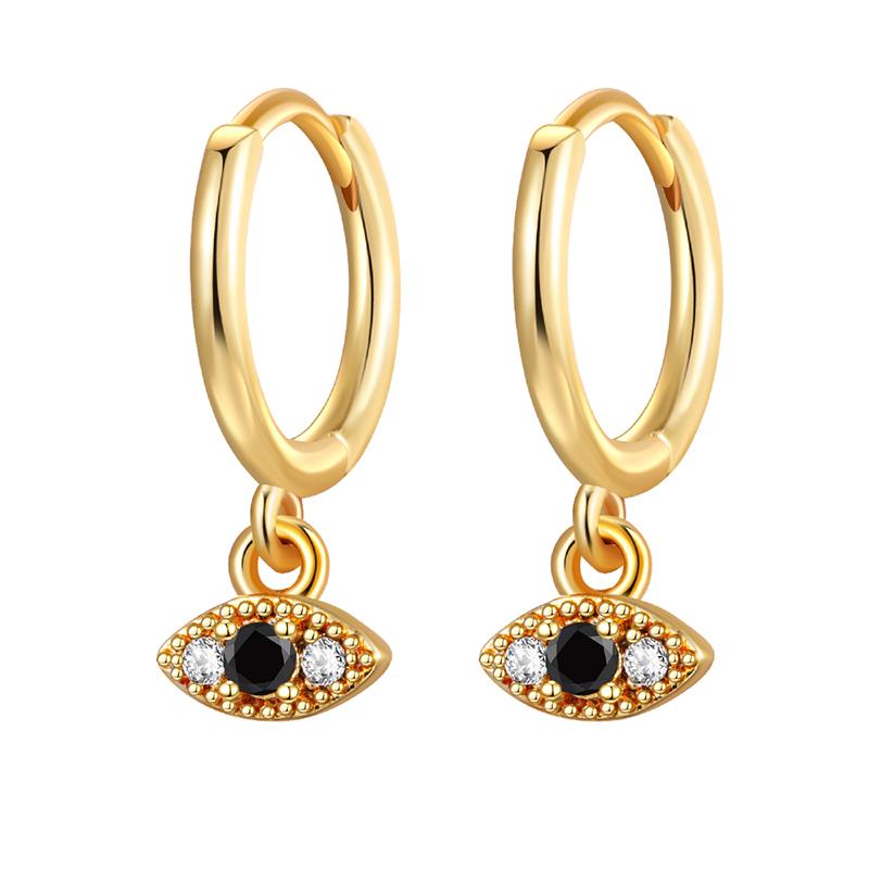 CRMYA Vintage Piercing Ear CZ Zircon Cross Earring Gold Silver Filled Drop Earrings For Women Hoop Earings Jewelry Wholesale