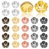 50pcs/Lot Iron Gold Plated Metal Flower Bead Caps for Jewelry Making End Beads Spacers Petal Spacer Beads DIY Bracelet Necklace