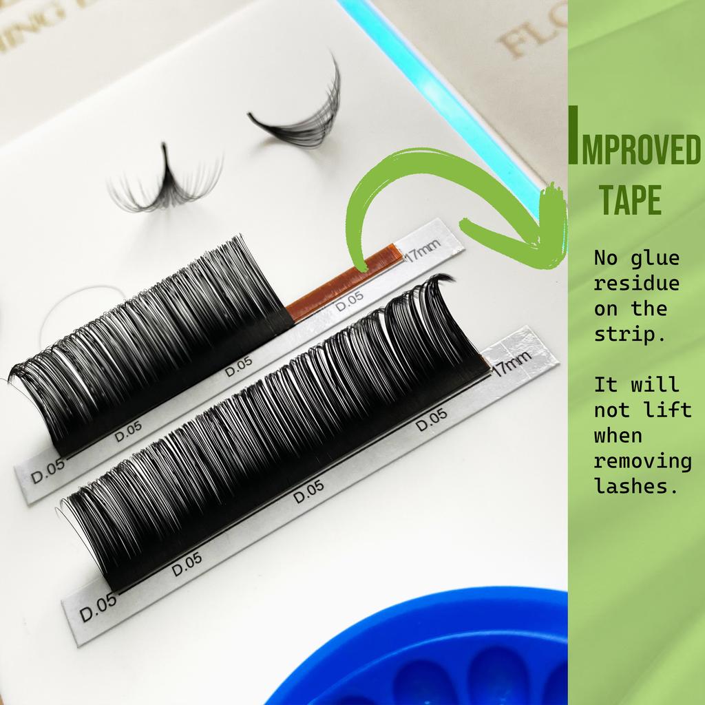 Lash Trays 0.03 0.05 0.07 0.10 Easy Fan Volume Eyelash Extension Easy Blooming Eyelash Extension 0.03 0.05 0.07