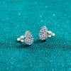 GRA Certified Silver S925 Water Drop Stud Earrings for Halloween 0.5 Carat D Color Moissanite Earrings Women Holiday Party Gift