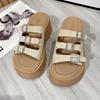 Thick-bottomed Versatile Outer Wear Cool Slippers Women's 2025 Summer New Pink Cute Slippers Beach Cool Slippers