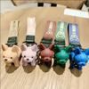 Fashion Punk French Bulldog Keychain Pu Leather Dog Keychains For Women Bag Pendant Jewelry Trinket Men'S Car Key Ring Key Chain