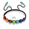 7 Chakra Healing Beaded Bracelet Reiki Prayer Balance Beads Bracelet Handmade Braided Bangles For Women Men Adjustable