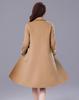 Women's Mid-Length Slimming Woolen Coat - Double-Sided, Camel Color, 2026 New Autumn/Winter Collection