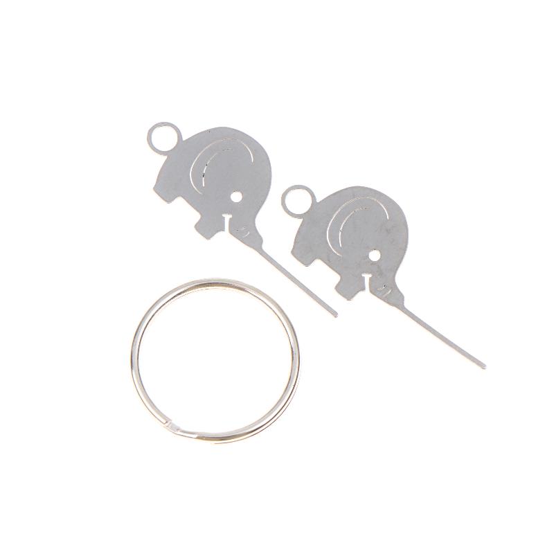 Universal SIM Card Ejector Keychain with Stainless Steel Elephant for Quick Access