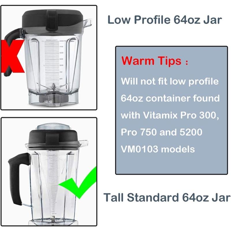 Essential Lid Plug Sealing Lid Plug Juice Container Lids Plug Plastic Material Replacement Part for VT 64OZ Blender