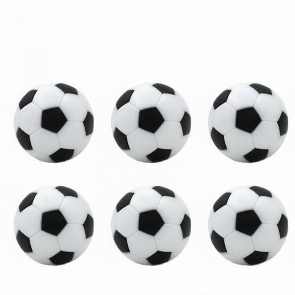 6x6 Pieces 28 Mm Foosball Ball Standard Size Black and White Table Soccer Material