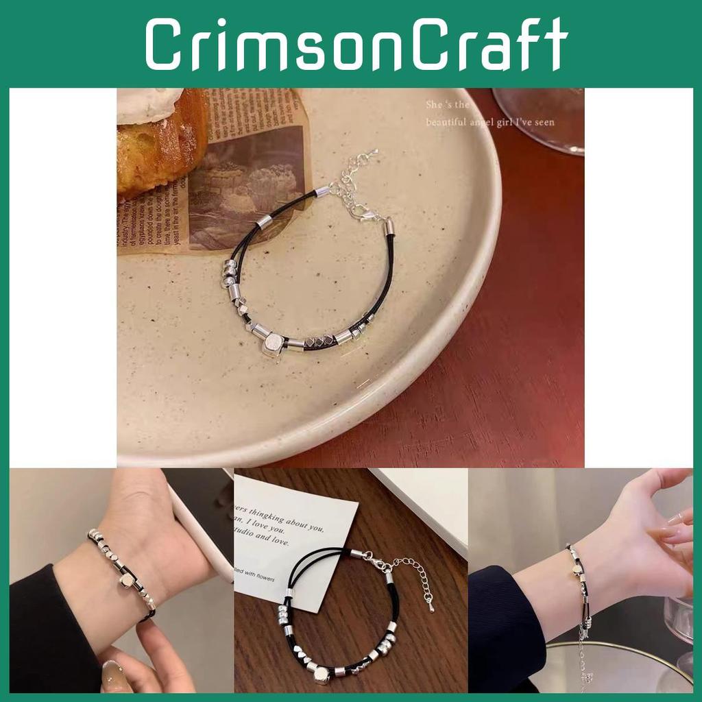 Geometric Silver Unique Square Leather Bracelet For Men And Women Summer 2024