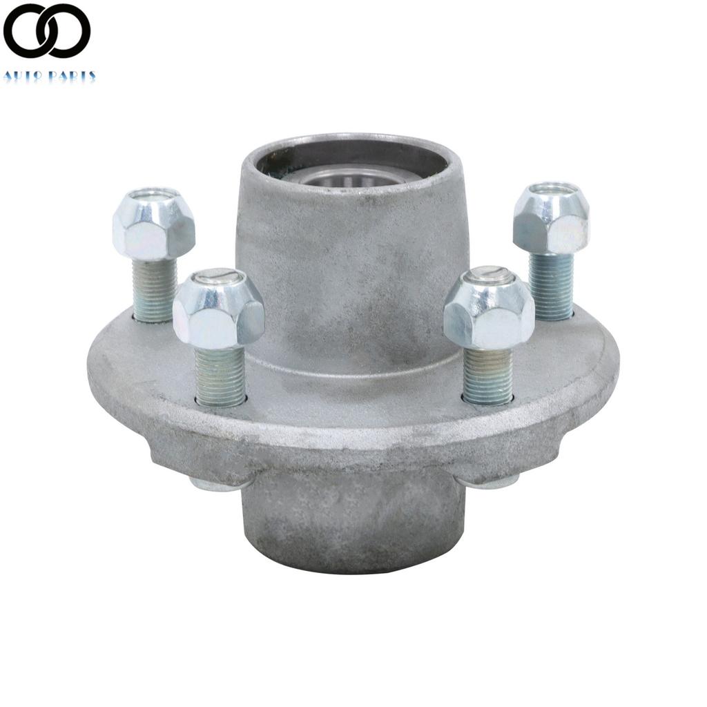 5 on 4.5" Pregreased Trailer Galvanized Hub Kit 5Lug For 2000lbs Axle 1" Spindle
