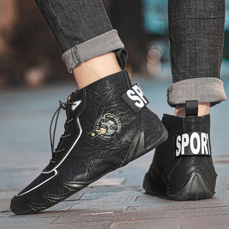 New Handmade Men Boots Winter Boots Warm Sneakers Man Outdoor Casual Shoes Men Ankle Boots
