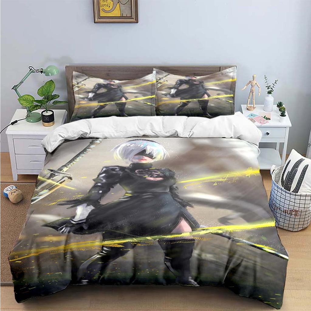 Comforter Famous Film Role A-Automata Nier Print Bedding Sets Bed Supplies Set Bed Comforter Set Bedding Set Luxury Gift