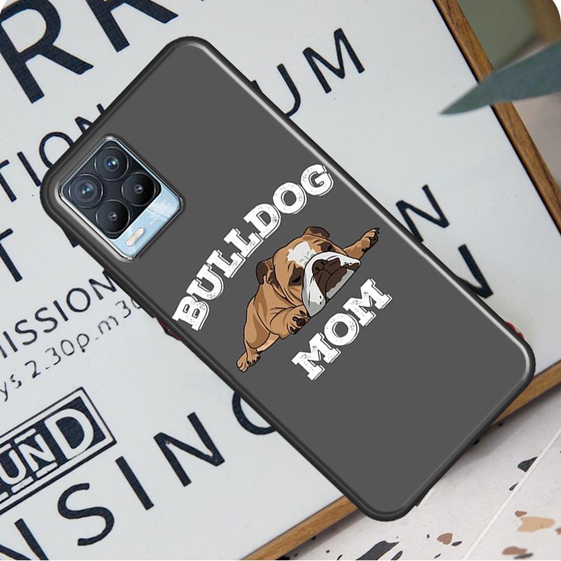 English Bulldog Heartbeat For OnePlus 9 Pro 8T 9R Nord 2 Phone Case For Realme 6 7 8 Pro 8i GT Master GT Neo 2 C21